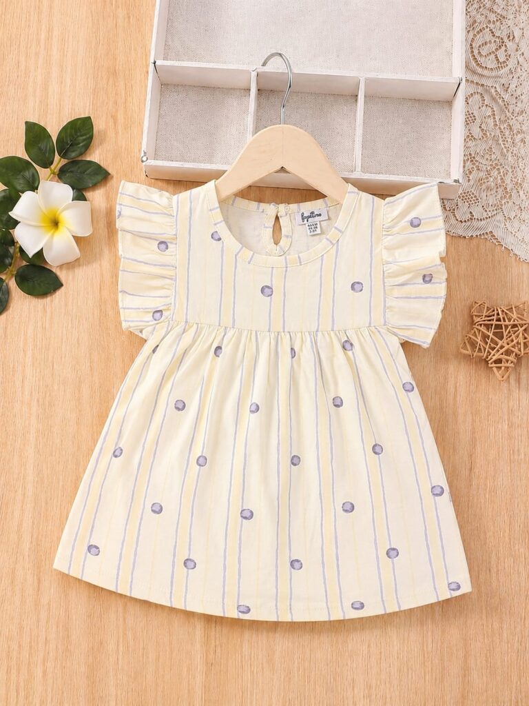 Girls Top for Baby Girls – Stylish Striped Dress