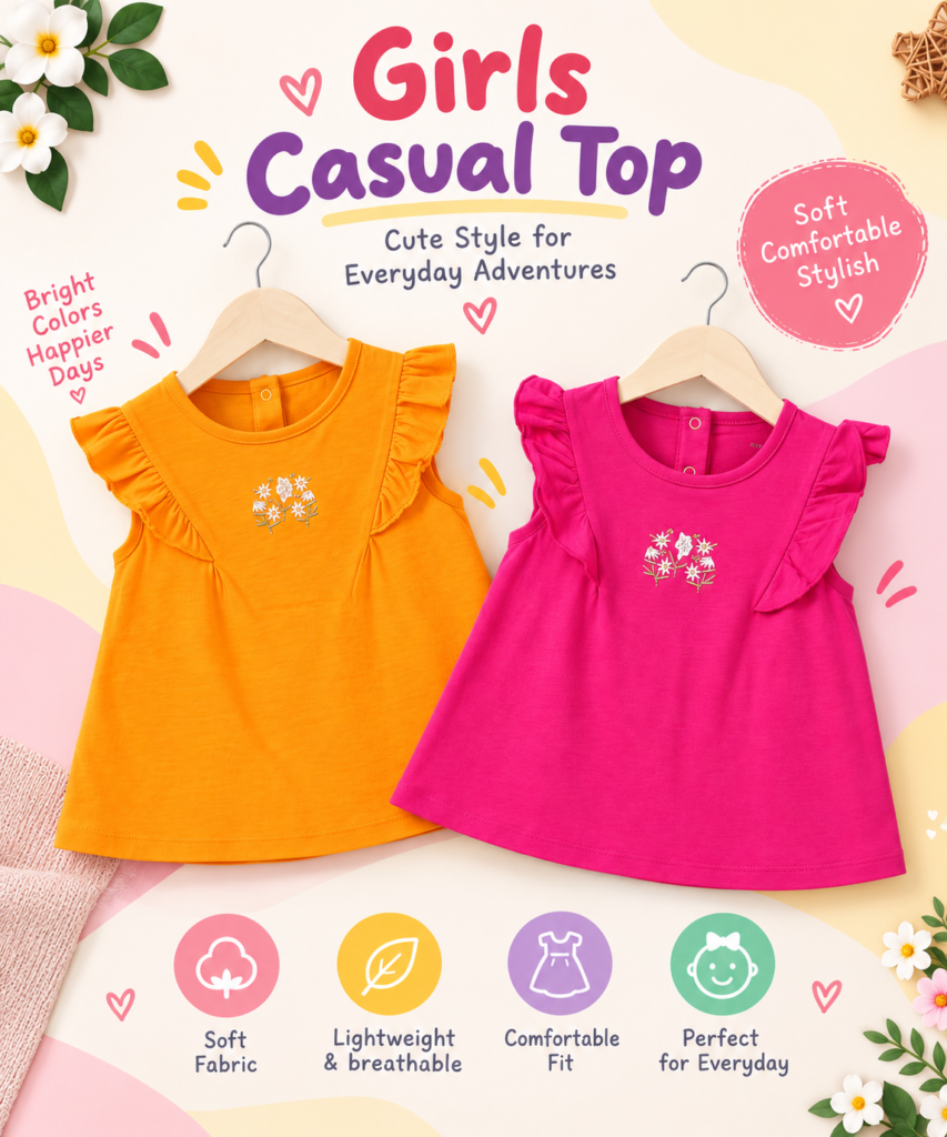 Girls Butterfly Top for Baby Girls 3 Months to 3 Years