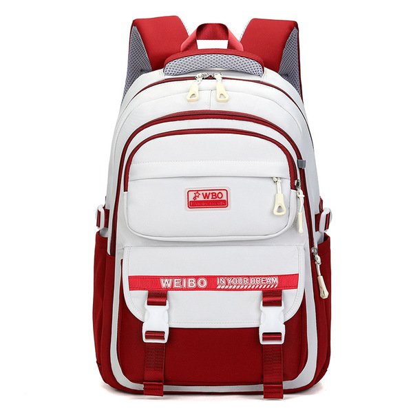 Academy Style School Bag Book Bag Lightweight College Student Backpack (maroon) front view